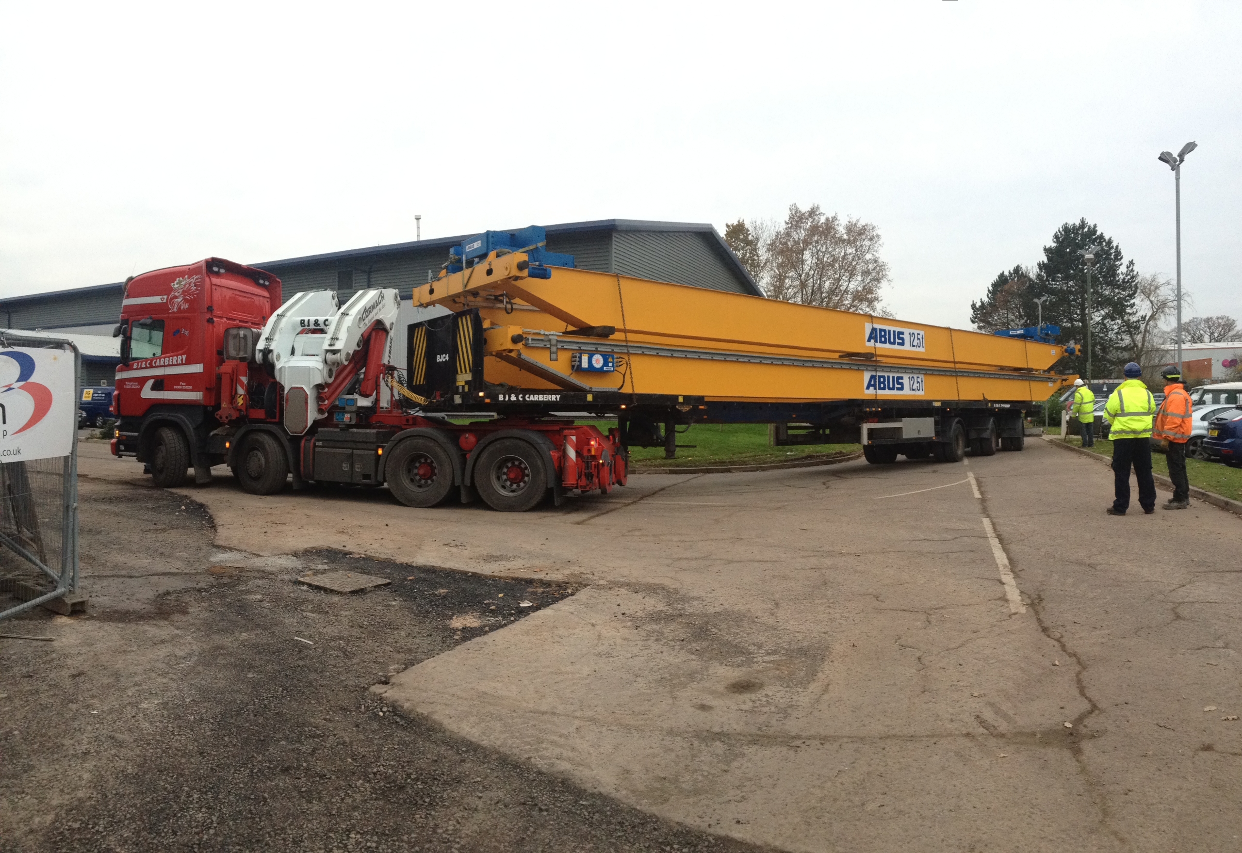 Relocation of 2 x 12.5T double girder overhead cranes