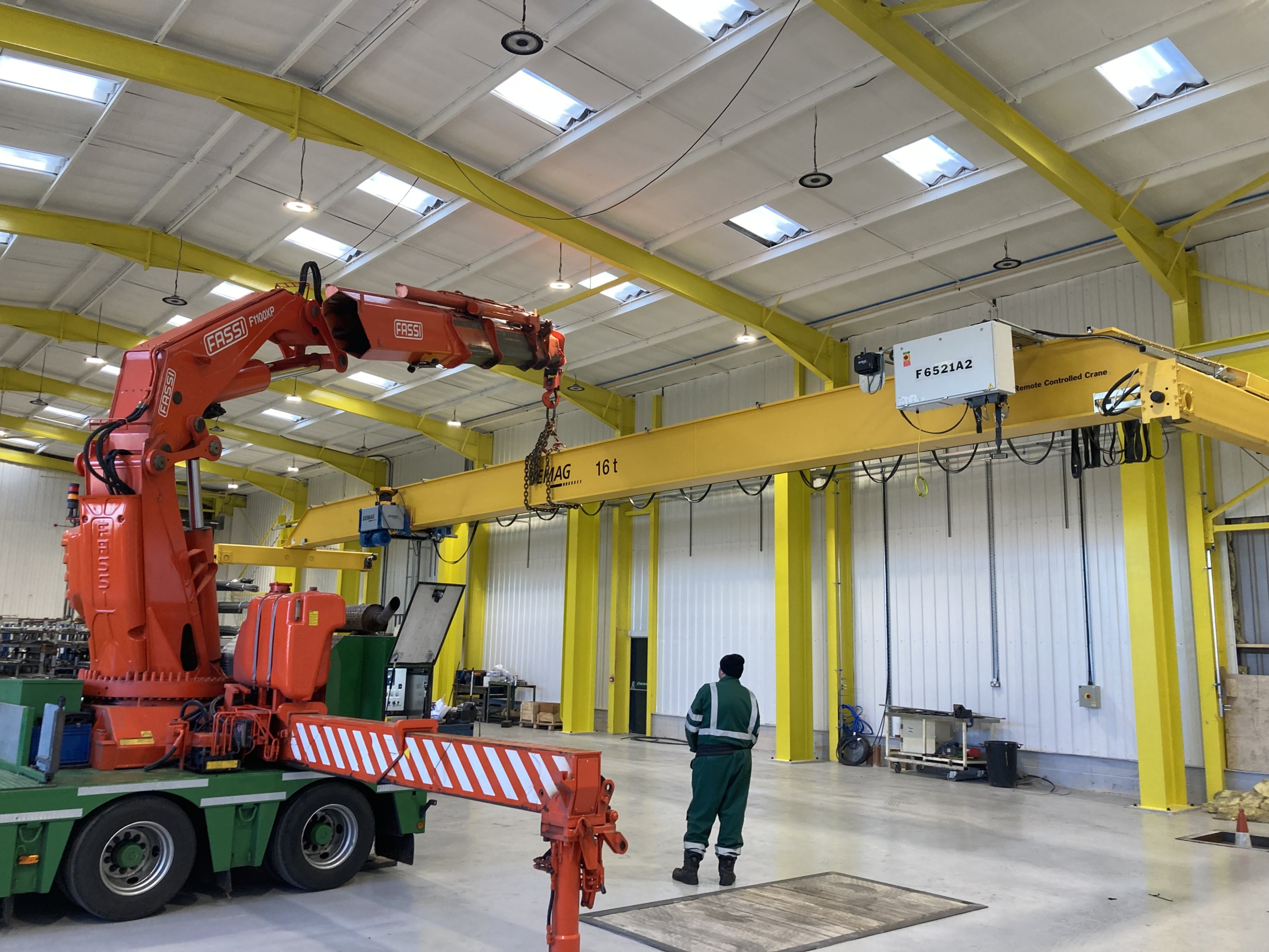 25T free standing gantry and 1 x 16T Demag overhead crane